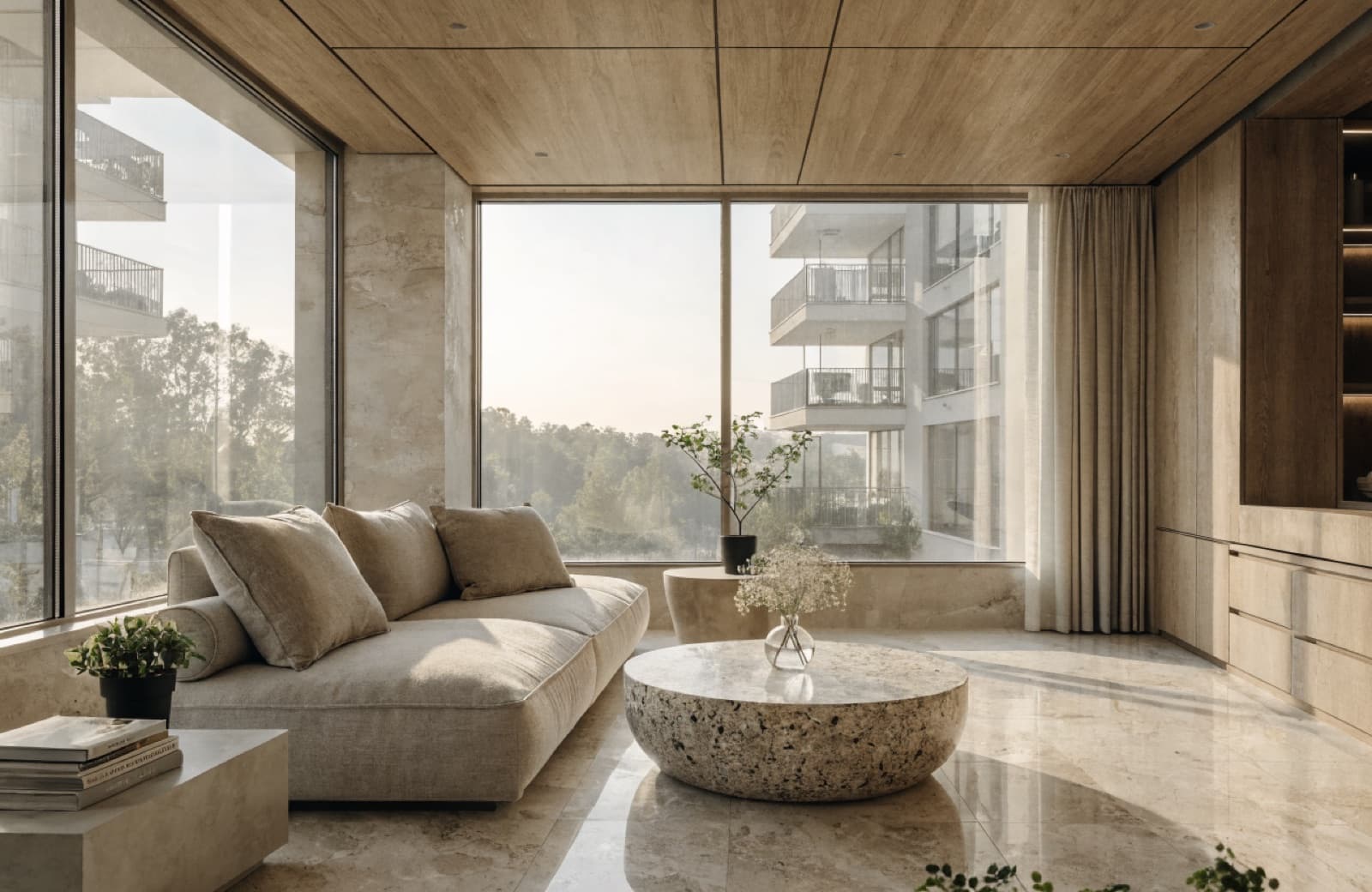 Render interior de Unidad 1F